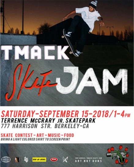 <span class='eventDate'>September 15, 2018</span><style>.eventDate {font-size:14px;color:rgb(150,150,150);font-weight:bold;}</style><br />T-Mack Skate Jam