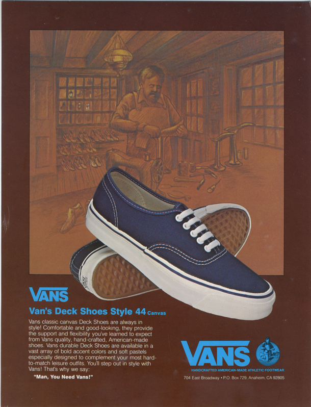 vans shoes in the 70s