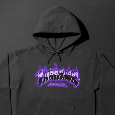 Thrasher hoodie best sale black and purple